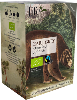 Чай черный Life by Follis Earl Grey органический 20 пакетиков х 2 г (7350054815468)
