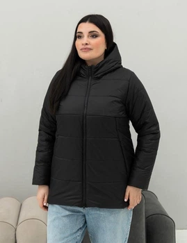 Женская демисезонная куртка с капюшоном MODA 0009 48 Черный (M -0009 /1 A )