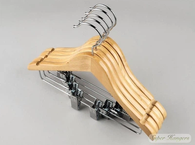 Набор 5 шт детские плечики Wooden Hanger 30 см деревянные светлые костюмные
