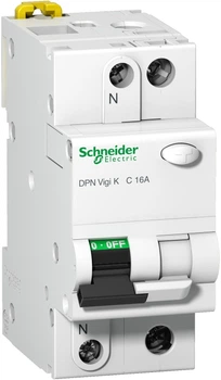 Диференціальний автоматичний вимикач Schneider Electric Acti9 DPN Vigi K 1P+N 16A C 6 кA тип A 30 мА (A9D21616)