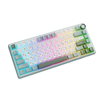 Клавиатура механическая проводная RK ROYAL KLUDGE R75 с RGB-подсветкой и поддержкой HOT-SWAP Green + Гравировка ENG\UA\RU