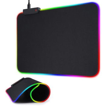 Коврик для мышки игровой TWolf P1 с подсветкой RGB, 25x30x0.4 см