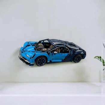 Настінне 3D Кріплення для Фірмового конструктора Technic Bugatti Chiron (42083) Технік Бугатті Широн - Формула 1 - Чорне