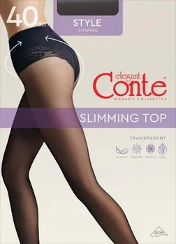 Колготи 40 Den жіночі Conte STYLE з коригуючими трусиками 8С-74СП 3 р Натуральний