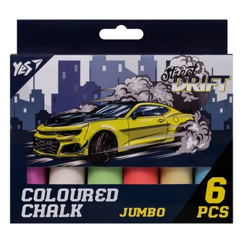 Мел цветной Yes Street Drift 6 шт JUMBO