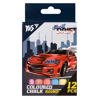 Мел цветной Yes Street Drift 12 шт круглый