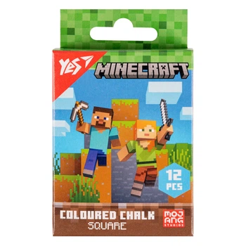 Мел цветной YES квадратный 12 шт 6 цв Minecraft