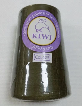 Нити армированные 20/2 цвет хаки 3000 ярд, Kiwi