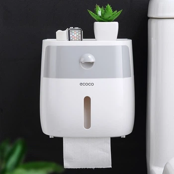 Пластиковый держатель Ecoco Towel Holder AA2-2 для туалетной бумаги с полкой