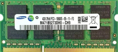 Samsung DDR3 SODIMM Memory 4GB 1333MHz CL9 1.5V Non-ECC PC3-10600 (M471B5273DH0-CH9)