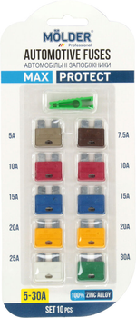 Предохранители плоские стандарт (Molder) кт. 10шт. (5-30) MA22300