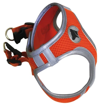 Шлея для собак нейлоновая L 46-53 см Croci HIKING REFLECTIVE оранжевая