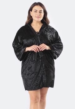 Халат Кристи Батал Ghazel 17111-80/88 Черный 60
