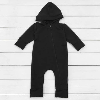 Человечек с капюшоном однотонный Dexter`s из двухнити black 98 см