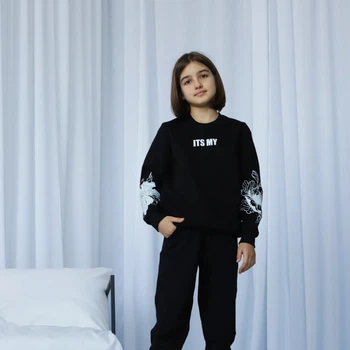 Свитшот для девочки GBI Teens ITS MY Черный 152 (13768)