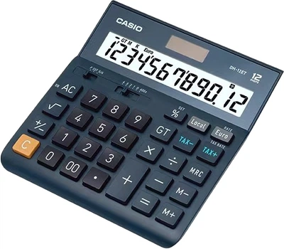 Калькулятор настільний Casio 12 розрядів Чорний (DH-12ET-W-EP)