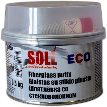 Шпаклевка со стекловолокном 0.5 кг SOLL Eco (зеленая)