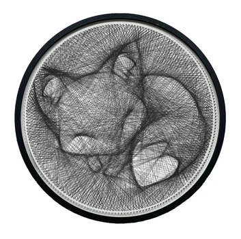 Картина нитками ArtLover Лис с рамкой string art 50 см
