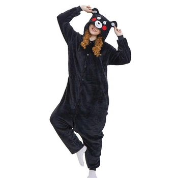 Пижама кигуруми детская Jamboo Медведь Кумамон 140 см Черный (J400440)