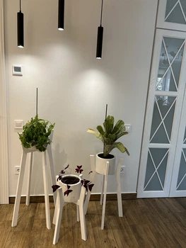 Комплект підставок для вазонів WoodDecor з дерева Білий