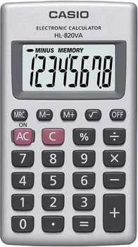 Калькулятор карманный Casio 8 разрядов Серебристый (HL-820VA-W-EP)