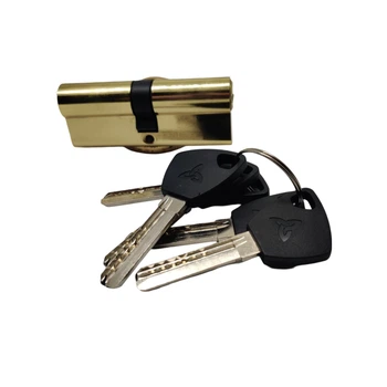 Серцевина KEDR BRASS/BRASS KEY M90 ZG (30/60) кл/кл латунь (з латунним ключем) //BB-EA90PB
