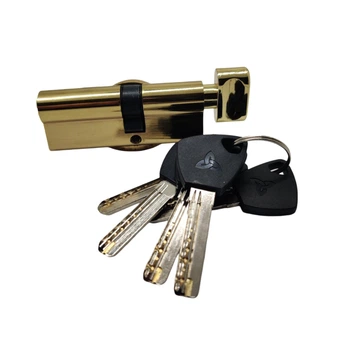 Серцевина KEDR BRASS/BRASS KEY M60 ZCG (T30/30) кл/вор латунь (з латунним ключем) //BB-ET60PB