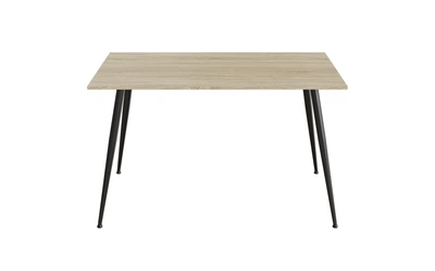 Стол кухонный Марсель 40 Ferrum-decor 75x120x60 Черный металл ДСП Дуб Сонома 16 мм (MAR4003)
