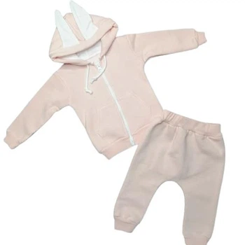 Костюм для дівчинки 2 в 1 кофта з капюшоном штани Baby Doss 74см персиковий