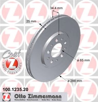 Тормозной диск Zimmermann (100.1235.20)