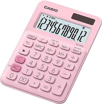 Калькулятор настольный Casio 12 разрядов Розовый (MS-20UC-PK-W-UC)