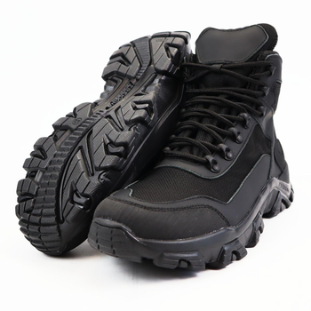 Шкіряні демісезонні черевики OKSY TACTICAL Black арт. 070112-cordura 42 розмір
