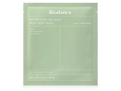 Освежающая гидрогелевая маска для лица с морскими водорослями Biodance Refreshing Sea Kelp Real Deep Mask (8809937361473)