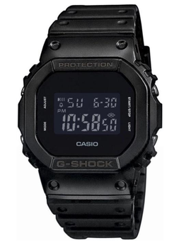 Мужские часы Casio G-SHOCK (DW-5600BB-1) Black, версия с инверсионным дисплеем