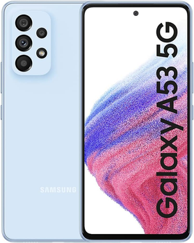 Смартфон 6.6" Samsung Galaxy A53 5G 8/256Gb 5G 2-SIM NFC 64/32Мп 8 ядер Android 14 Light Blue (SM-A536ELBH) Б/В