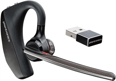 Бездротова Bluetooth-гарнітура Plantronics Voyager 5200 UC / Bluetooth 4.1 / До 7 годин роботи від кейсу / Чорна (Poly) b9