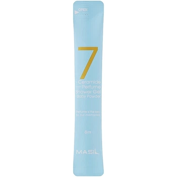 Пробник парфюмерного геля для душа с церамидами Masil 7 Ceramide Perfume Shower Gel (Baby Powder) 8 мл (8800000006359)