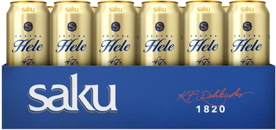 Упаковка пива Saku Extra Helle світле фільтроване 4.7% 0.5 л x 24 шт (4740019769494)