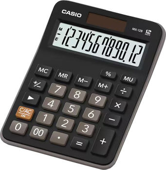 Калькулятор настільний Casio 12 розрядів Чорний (MX-12B-W-EC)