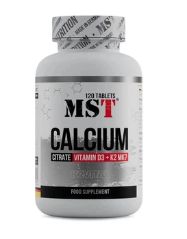 MST Цитрат Кальцію з Вітамінами Д3 та К2 Calcium Citrate Vitamin D3 + K2MK7 - 120 таб (4260641164462)