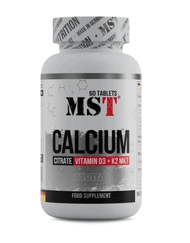 MST Цитрат Кальцію з Вітамінами Д3 та К2 Calcium Citrate Vitamin D3 + K2MK7 - 60 таб (4260641164455)