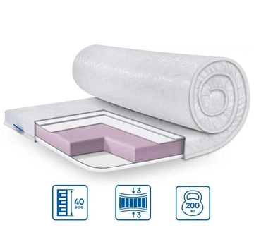 Тонкий матраc-топпер Eurosleep Simplex Standart 90x190
