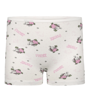 Трусики шортики для девочки с рисунком PINK - Donella - 428102 - 110-116 см - Молочный