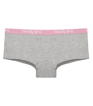 Подростковые трусы шортики с принтом Candy Girl для девочки - Donella - 5771PD7 - 146-152 см - Светло-серый меланж