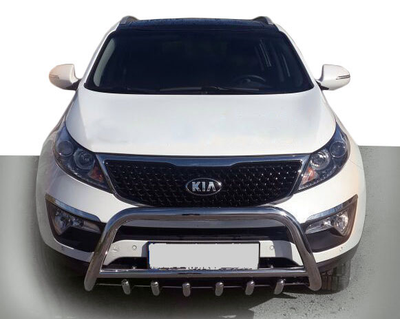 Кенгурятник WT003-1 (нерж.) для Kia Sorento II XM 2009-2014 гг