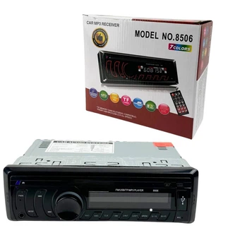 Автомагнитола 1DIN MP3 8506 с пультом RGB черный