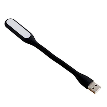 Світильник портативний гнучкий USB LED для ноутбуку павербанку Чорний (L133)