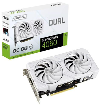 Відеокарта Asus, DUAL EVO OC (White), 8Gb GDDR6 (DUAL-RTX4060-O8G-EVO-WHITE)
