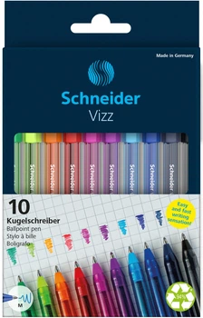Набор масляных ручек Schneider Vizz 0.7 мм 10 цветов в блистере Ассорти (S102290)