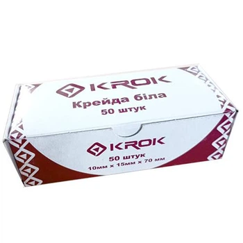 Крейда біла 50шт квадратна KR-50 Krok